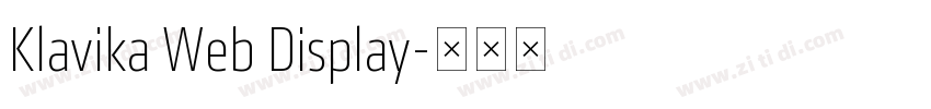 Klavika Web Display字体转换